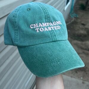 FRIDAY + SATURDAY denim hat “champagne toasted”